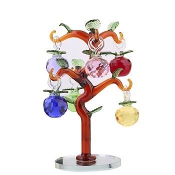 

Souvenir 6 Hangers Office Ornaments Crystal Tree Figurines Colorful Home Decoration Crafts Exquisite Wine Cabinet Living Room