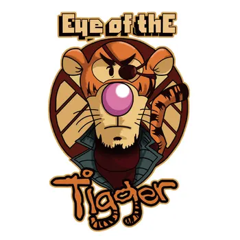 

New Fashion Cartoon Tigger Iron On Patches Stickers Washable Appliques A-level Patch Heat Transfer For DIY T-shirt Clothing