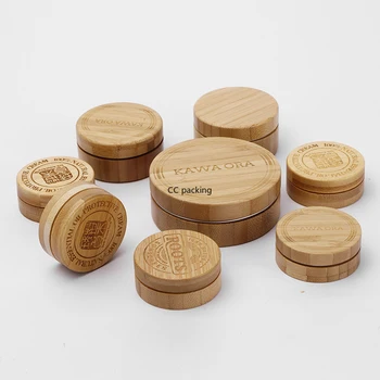 

Wholesale 10g 15g 30g 50g bamboo cream cosmetic jar , bamboo aluminum jar for eye cream, 2oz CBD Hemp Cream wood containers