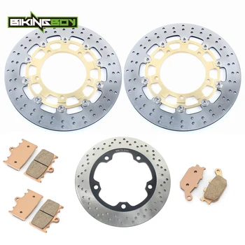 

BIKINGBOY Front Rear Brake Discs Disks Rotors Pads For Suzuki GSF 1250 Bandit / S 2007-2015 GSF 1200 Bandit 2006 GSX 650 F 08-15