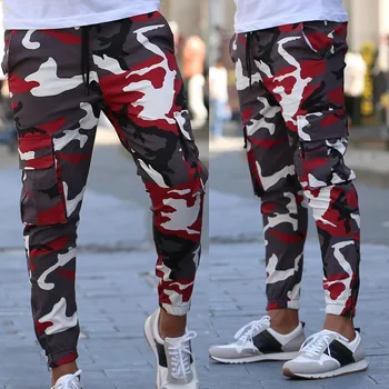 

Mens Casual Fashion Jogger Pants Sweatpants Track Slim Fit Fleece Workout Basic Sports Camo Pants