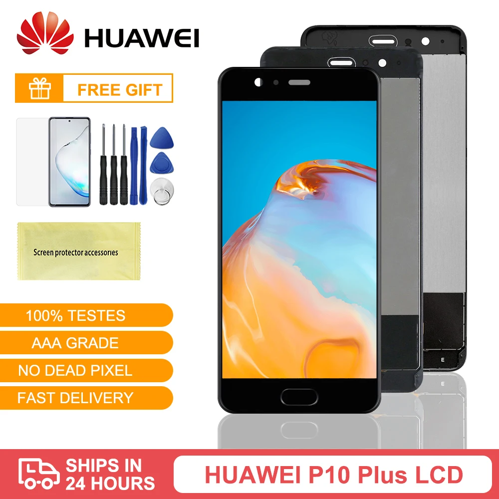 Дисплей AMOLED для Huawei P10 Plus сенсорный экран дигитайзер ЖК дисплей VKY L09 L29 замена