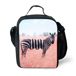 THIKIN Cool Oreo, сумки для обеда с принтом зебры для женщин и детей, Изолированные сумки для обеда, Повседневная коробка для еды с индивидуальным