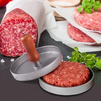 

Round Shape Hamburger Press Aluminum Alloy Hamburger Meat Beef Grill Burger Press Patty Maker Mold Kitchen Meat Tools