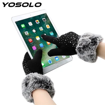 

YOSOLO Touchscreen Gloves Protective Gear for Outdoor Sports Windproof Full Finger Winter Thermal Warm Motorcycle Gloves