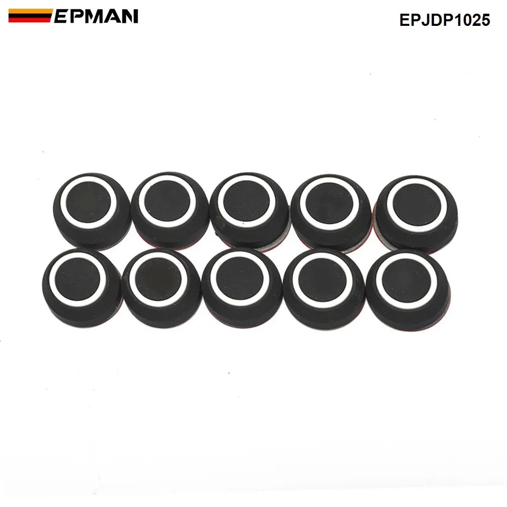 EPMAN 10 шт. отделка двери защита углового бампера круглый защитный стикер автомобиля анти-столкновения против царапин EPJDP1025 - Цвет: Черный