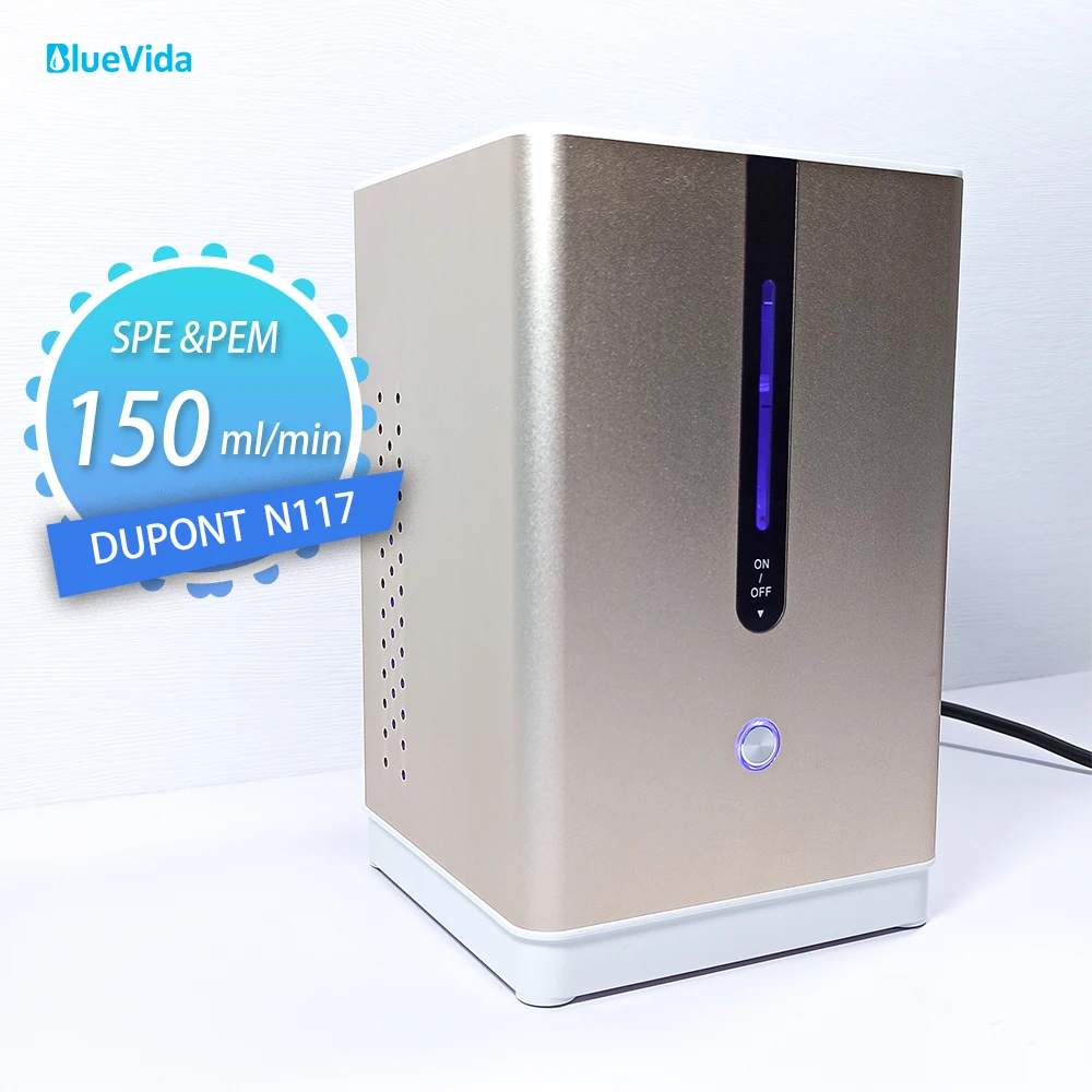 Bluevida 99.99% High Purity Hydrogen Inhalation Machine Low Noise Make Hydrogen Water H2 Inhalation Generator SPE/PEM 150ml/m althy hydrogen inhalation machine