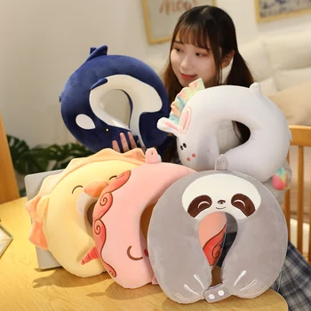 

Memory Foam U-shaped Neck Pillow Plush Toy Pillow Full Filling Stuffed Animal Plush Toy Stuffed Pillow for Kids Birthday Gifts