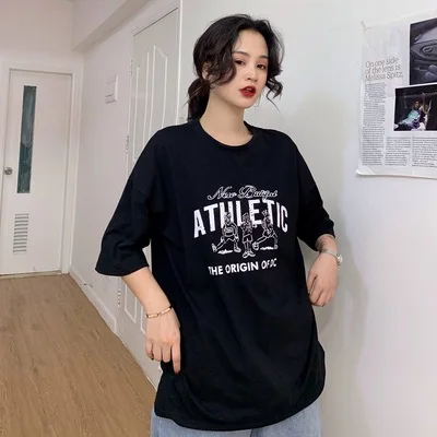 Xian 418 hei Лето, повседневные женские футболки Ulzzang, уличная одежда kawaii, мультяшный принт, футболка в Корейском стиле, Топы Harajuku, футболка с коротким рукавом - Цвет: Xian 418 hei