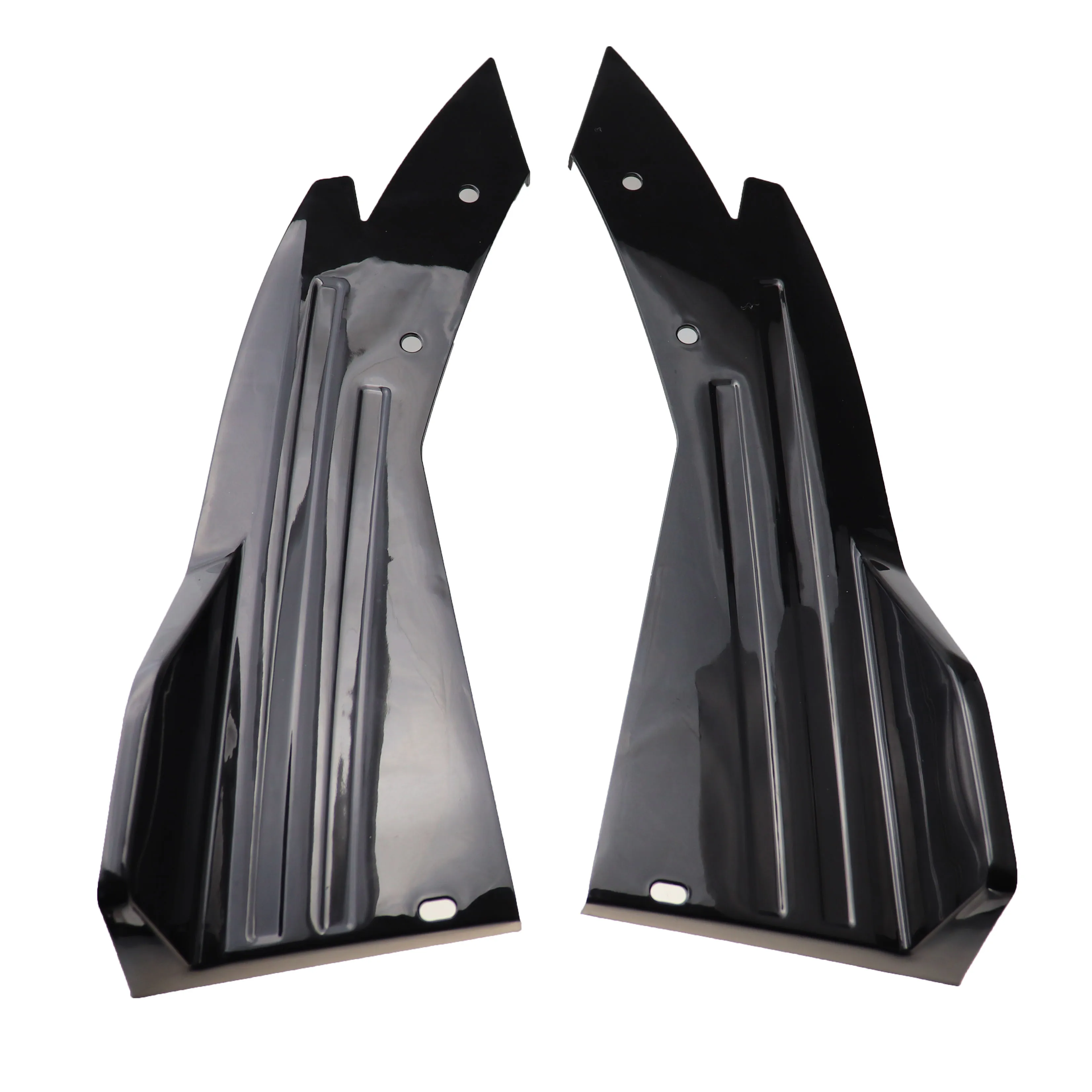 Universal Rear Bumper Spoiler Canard Fin Diffuser Winglet Side Skirt Lip Wing Trim Wrap Angle Splitter Guard Pretective 1 Pair