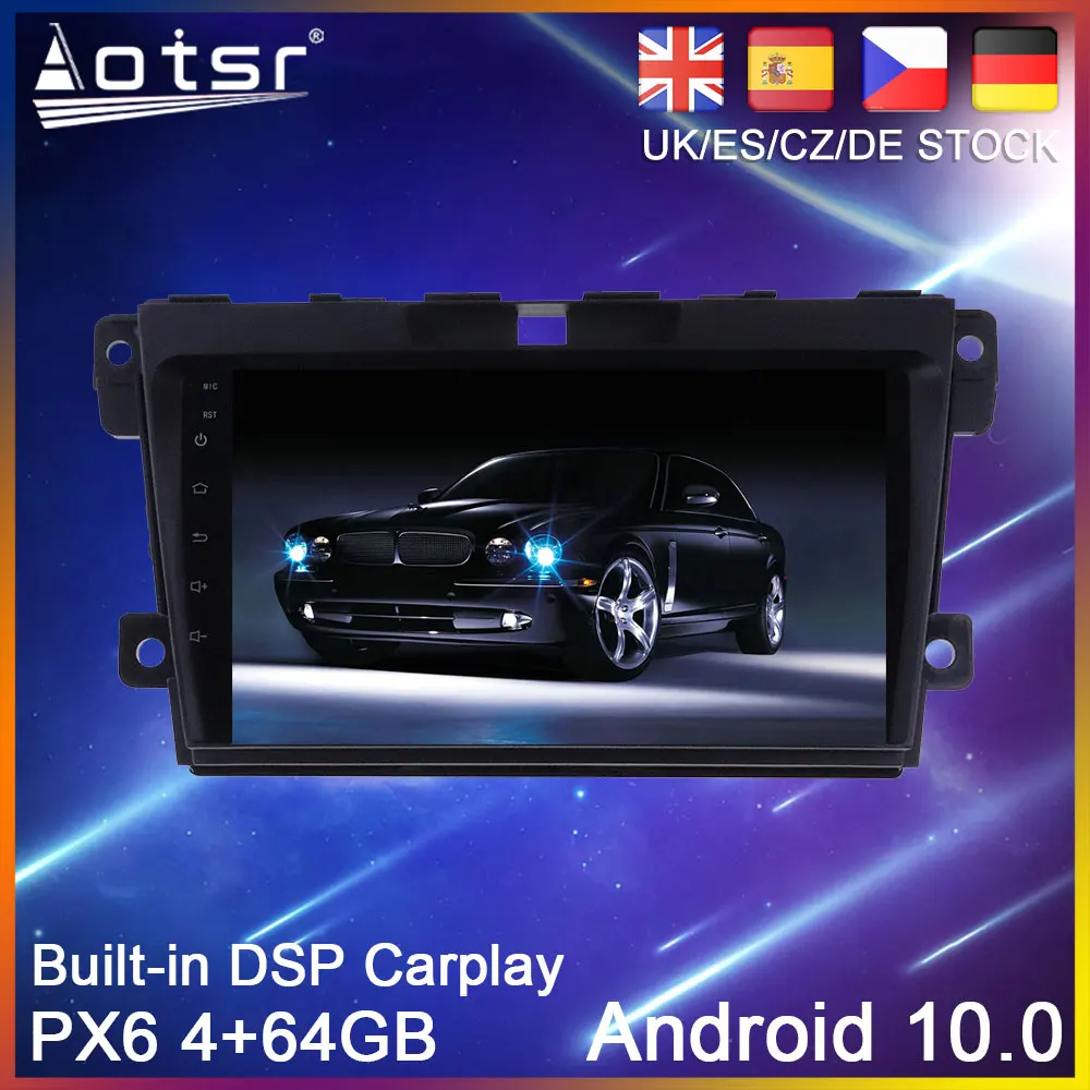 Автомобильный GPS навигатор PX6 Android 10 64 ГБ для Mazda CX7 CX 7 ER 2008 2015 автомобильный DVD