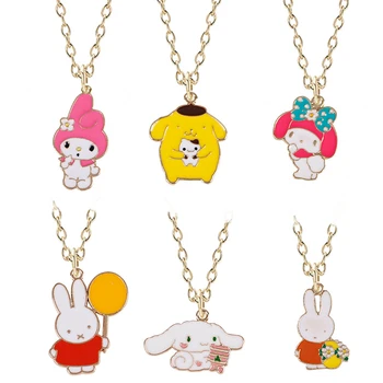 

Cute Animal Necklace Kawaii Rabbit Accessories Children's Pendant Alloy Gift 2020 Fashionable Men And Women All-match Jewelry