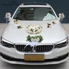 

NEW TY 1 set Artificial Flower Wedding Car Decor Kit Romantic Silk Fake Rose Peony Flowers Valentine's Day Gift Party Festival