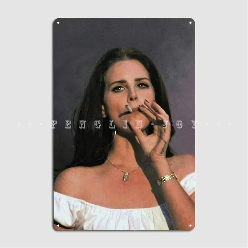 

Smokings Girls Lana Vintage Poster Metal Plaque Club Home Party Create Mural Painting Tin Sign Poster