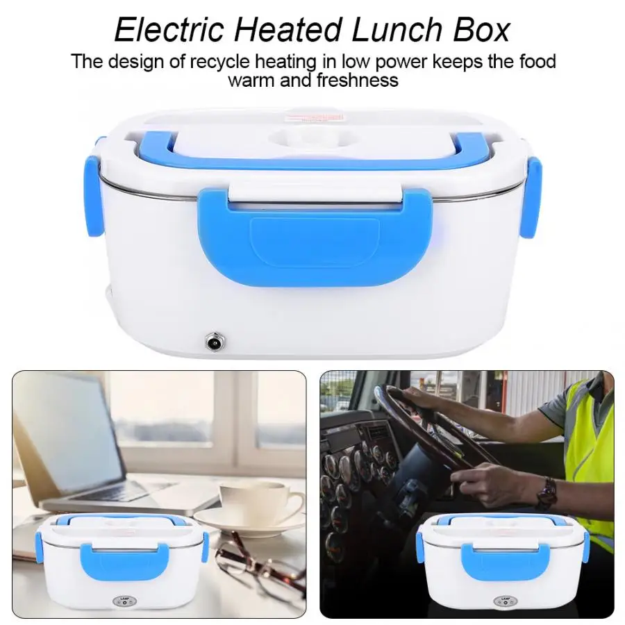 Портативный с электрическим подогревом Коробки для обедов 2in1 Bento Авто 12V Еда