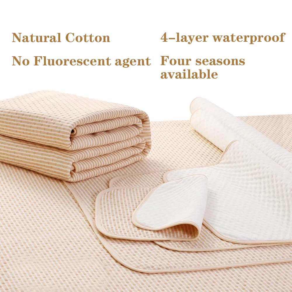Baby Kid Cotton Waterproof Changing Mat Urine Pad Mat Washable Bed Sheet Pad HO3 