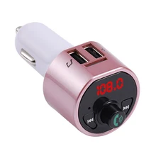 Горячая fm-передатчик Bluetooth громкой связи автомобильный комплект Многофункциональный MP3-плеер с двойным USB зарядным устройством