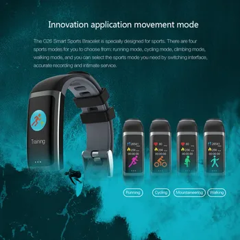 

Hot Multi Sport Mode Smart Wristband G26 Smart Bracelet P67 Waterproof Heart Rate Blood Pressure Oxygen Fitness Bracelet