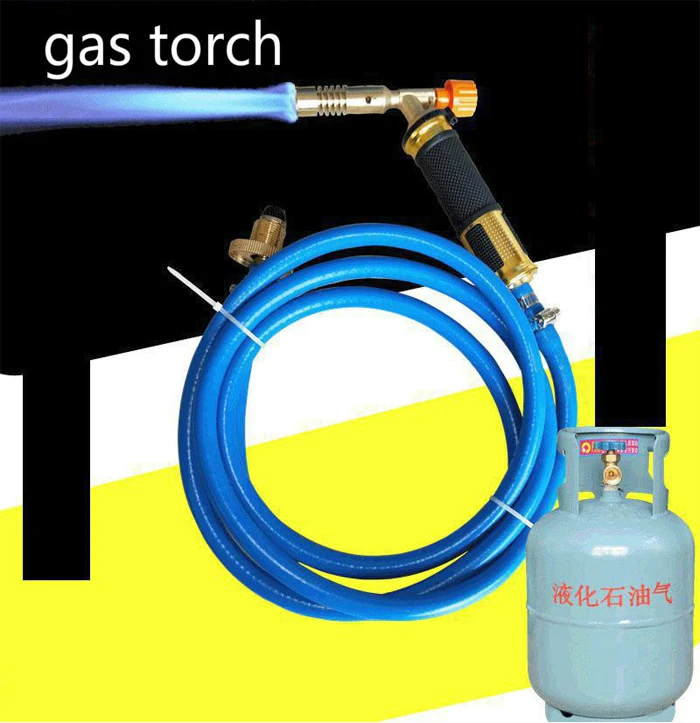 Gas Self Ignition Turbo Torch with Hose Solder Propane Welding for Plumbing Z7U2