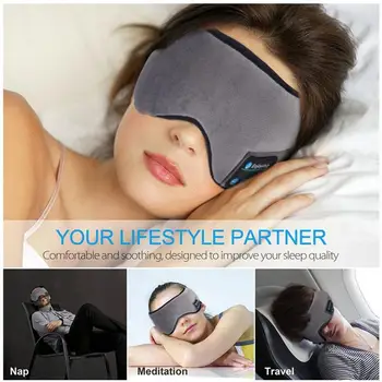 

New Bluetooth 5.0 Smart Wireless Music Sleep Goggles Travel Deep Sleeping Headphone Eye Mask Of Built-in Speakers Mic Handsfree