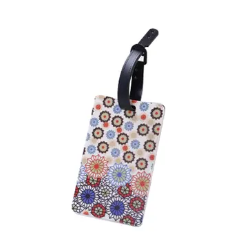 

Portable Suitcase Soft PVC DIY Label Floral Eye Catching Fashion Name Address Travel Adjustable Buckle Decorative Luggage Tag