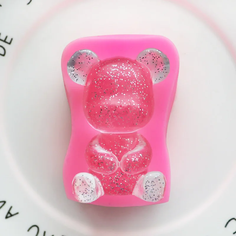 

Cute Bear Fondant cake mould Silicone chocolate mold baking cake decoration tool Car aromatherapy plaster plastic mold