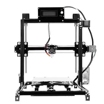 

3d Printer Single Extruder Kits Auto-leveling Aluminum Frame Heated Bed Two Rolls Filament EU/UK Plug