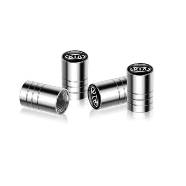 For Kia Sportage Ceed Rio Picanto Sorento Rio 3 Rio 4 K1 K2 K3 K4 4Pcs Car Tire Wheel Valve Cap Air Cover Badge Car Styling Silver