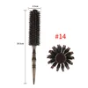 3 Sizes Barber Salon Natural Boar Bristle Comb Wood Handle Sharp Tail Hair Rolling Hairbrush Round Barrel Blowing Hair Comb 1601 5