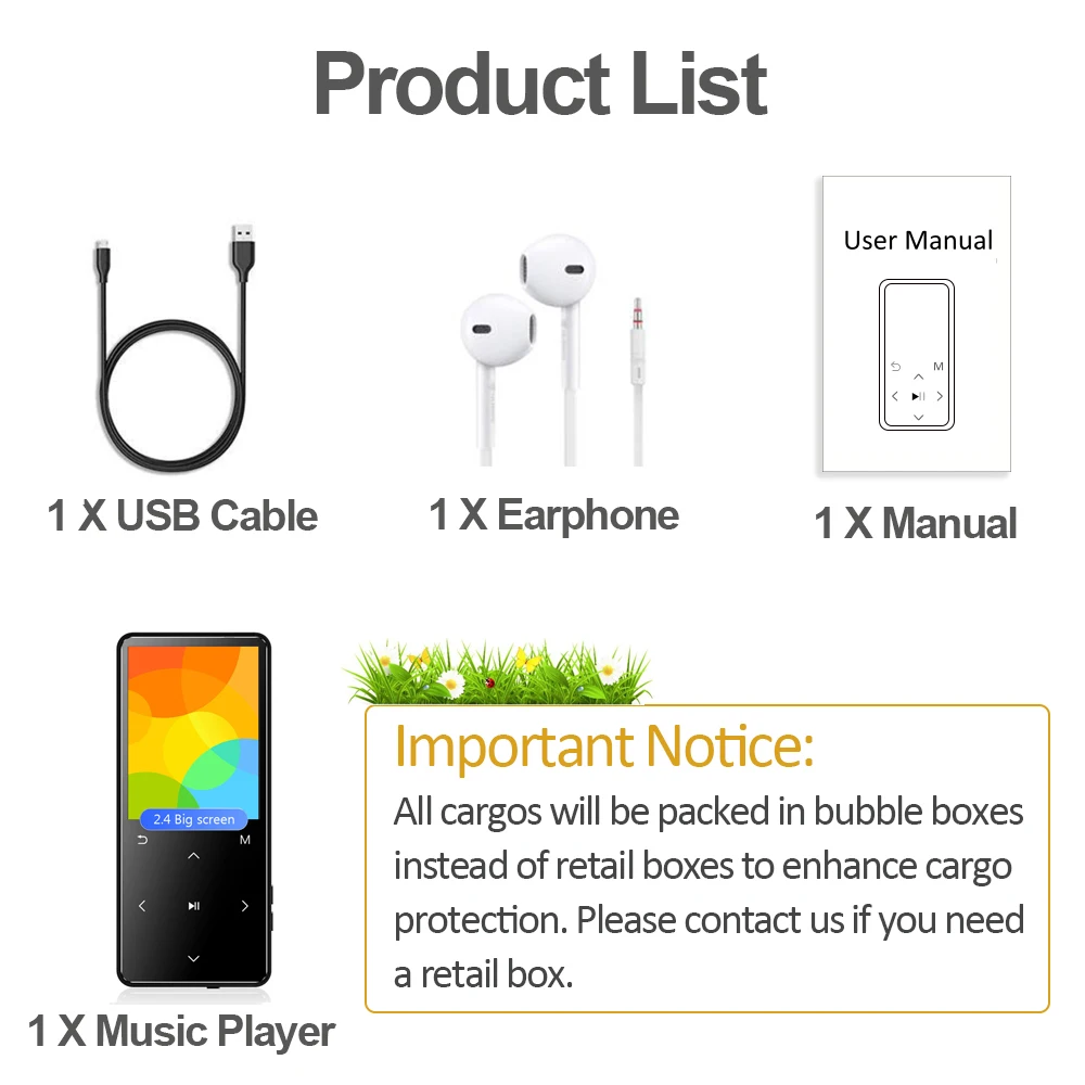 Mp3 плеер REDANT с Bluetooth и динамиком сенсорный экран 2 4 дюйма Hi Fi Walkman MP 3 Flac музыкальный