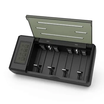 

Universal Battery Charger with LCD Large Screen (Recharge Pro, 3 Data Visualizations), for Rechargeable Batteries,US Plug