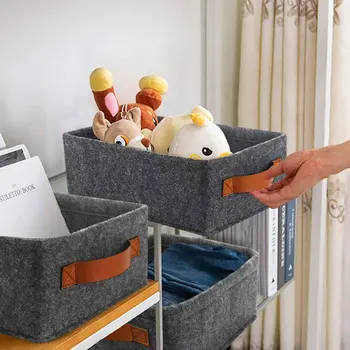 

1 Pc Folding Rectangular Unique Storage Box Storage Basket Container for Bedroom Home