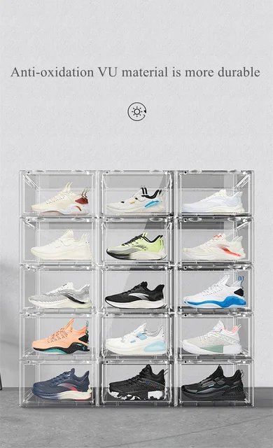 Boîte à chaussures transparente HD, vitrine, boîte de rangement  multifonction, anti-oxydant, collecteur de chaussures pour évaluation, 360  Dust Verde encounaker, 2 pièces - AliExpress