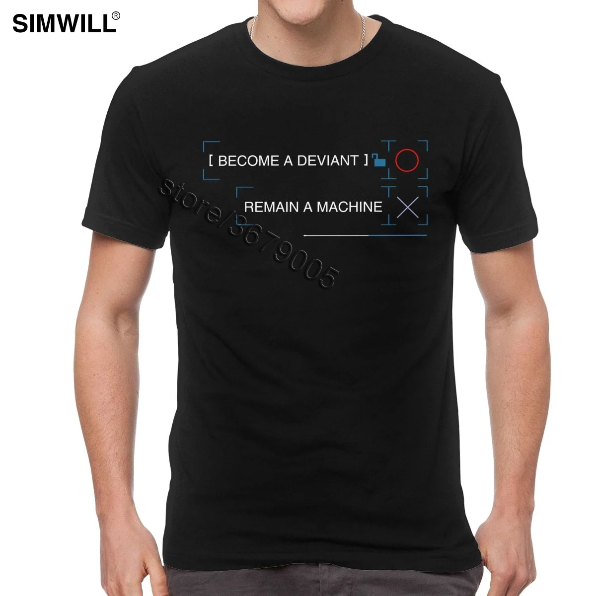 Detroit Become Human T-shirtMen Casual Short Sleeved Soft Cotton Tees Top O Neck Connor Deviant Or Machine T Shirt |