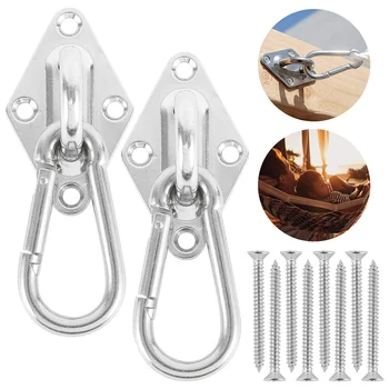 

2pcs Swivel Hook for Hammock Swing Chair Stainless Steel Hanging Seat Accessories Kit Indoor /outdoor Hanging Seat Hooks