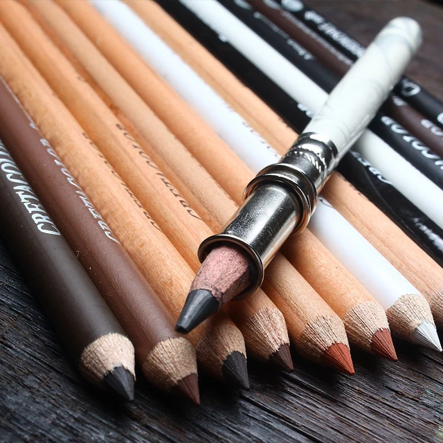 White Charcoal Pencils Drawing  White Colored Pencil Drawing - Charcoal  Pencils - Aliexpress