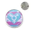 Fashion Rainbow LGBT Brooches Bi Pride Jewelry Hypoallwergenic Gay Pride 20mm Glass Cabochon Collar Pins For Women Men Gift ► Photo 3/6