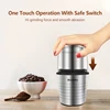 BioloMix 2-in-1 Wet and Dry Double Cups 300W Electric Spices and Coffee Bean Grinder Stainless Steel Body and Miller Blades 4