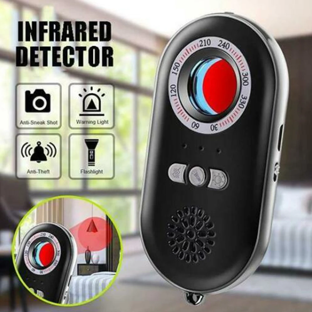 

Portable Anti-spy Surveillance Multifunctional Monitor Anti-theft Infrared Detector Invisible Camera Hotel Mini Alarm Flashlight
