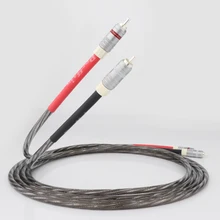 

Pair Preffair Silver Plated Copper RCA Interconnect Cable Hifi Audio RCA To RCA Connector Cable Hifi audio cable audio line