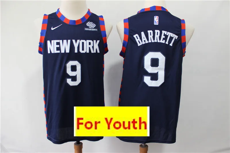1 Молодежный бейсбол Нью-Йорк#9 R.J. Barrett Kids Майки - Цвет: 1