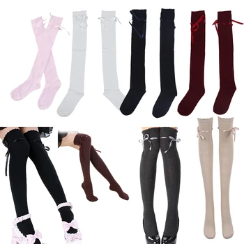 

Women's Fashion Over The Knee Socks Thigh High Stocking Black