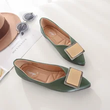 Весенние модные женские зеленые балетки на плоской подошве; Летние балетки из мягкой кожи; водонепроницаемые мокасины в Корейском стиле; Большой размер 43; Mocasines Mujer