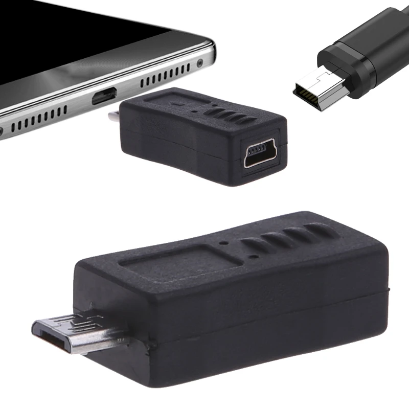 

1PC Micro USB Male To Mini USB Female Connector Adapter For Android Phone MP3