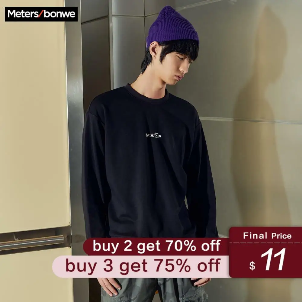 

Metersbonwe 2020 New Spring Sweatshirt Men High Quality Loose Letter Printing Sweatshirt Fashion Men's Skateboard Sweatshirts