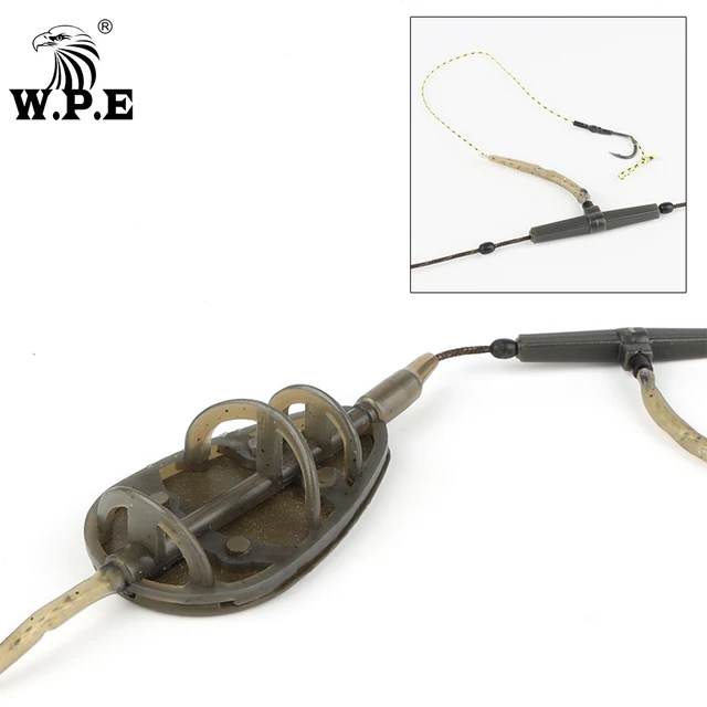 W.P.E Carp Fishing 1pcs 40g-80g Method Feeder Rig Hair Europe Carp Fishing  Group Lead Core