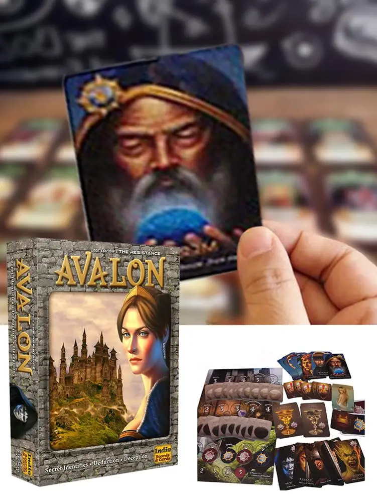 1 Набор устойчивая настольная игровая карта Avalon прочная Таро забавная бумага с