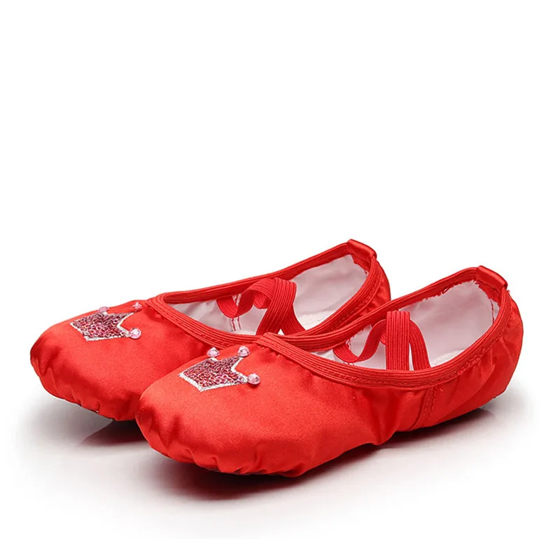 Обувь для занятий йогой, балетом, гимнастикой, фитнесом, для девушек, женская, с живым дном, мягкая, дышащая, износостойкая, танцевальная обувь - Цвет: red