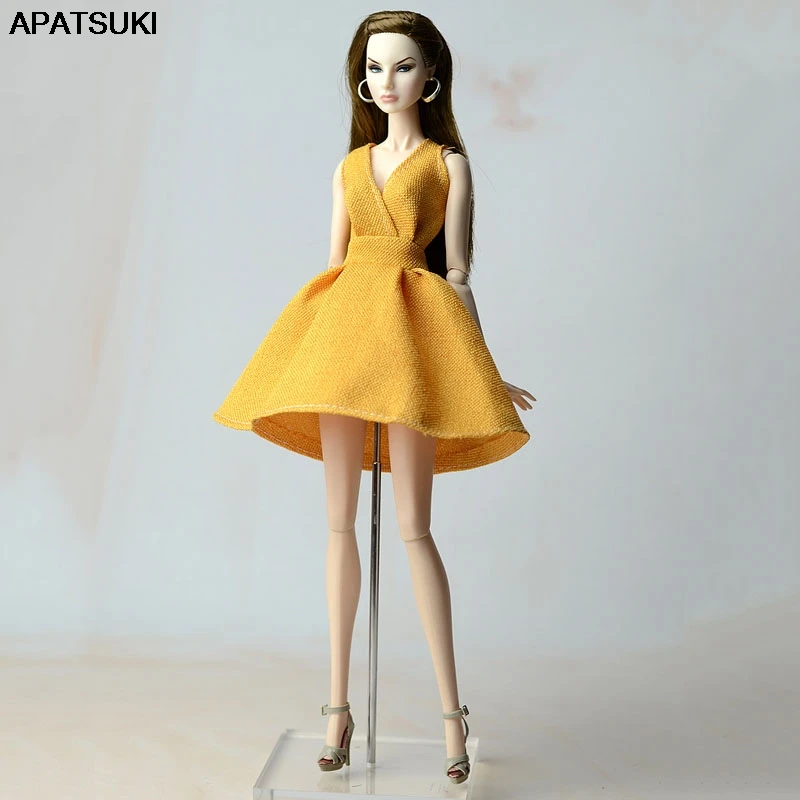 Vestidos para muñecas clásicas de color naranja para Barbie, vestidos para  muñecas Barbie con cuello en V, atuendo de fiesta, ropa para muñecas BJD  1/6, accesorios para niños|Muñecas| - AliExpress