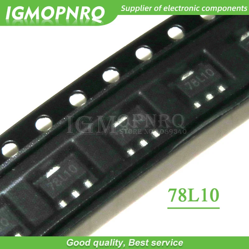 50 Pcs 78L10 Sot89 7810 10V Regolatore Di Tensione Triodo